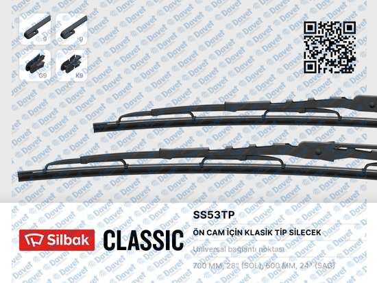 SILBAK SS53TP Silecek Supurgesi 600/700mm Transit T15-V184